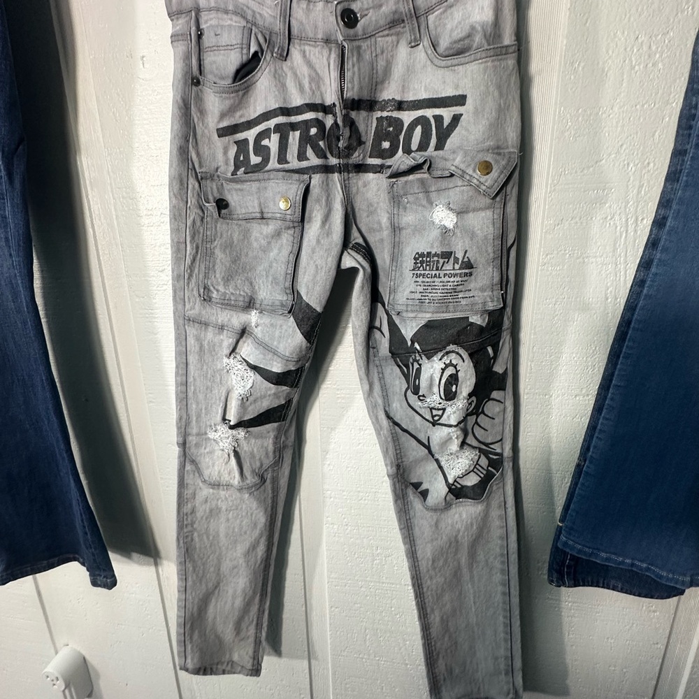 VINTAGE Southpole Jeans Mens 3Gray Astro Boy Cargo Pockets Y2K No Size EUC